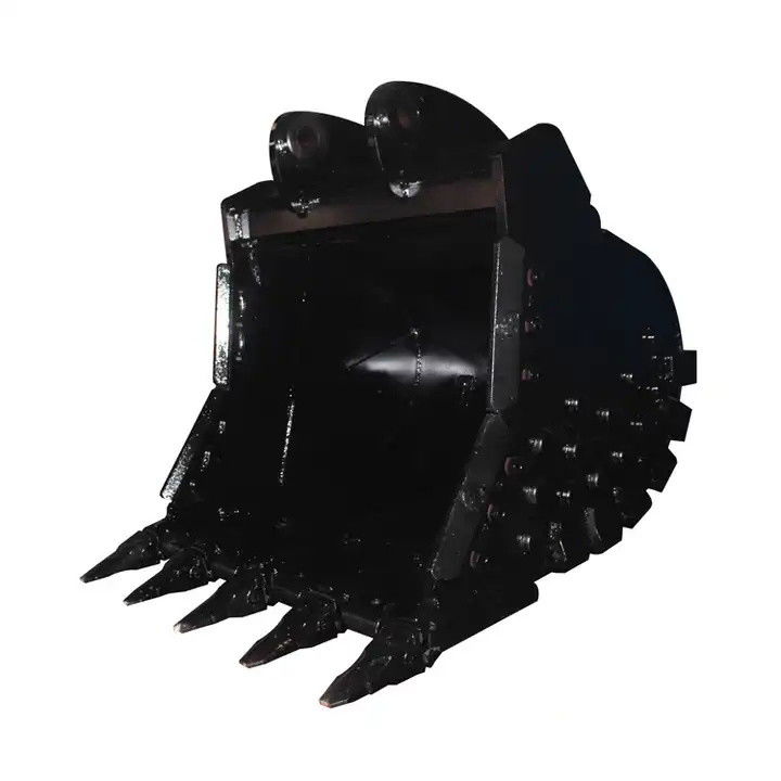 EX220 EX200 Excavator Rock Bucket Heavy Duty Skid Steer Rock Grapple Fit Liebherr R317 এক্সক্যাভেটর রক বালতি ভারী দায়িত্ব স্কিড স্টিয়ার রক গ্রিপল ফিট Liebherr R317
