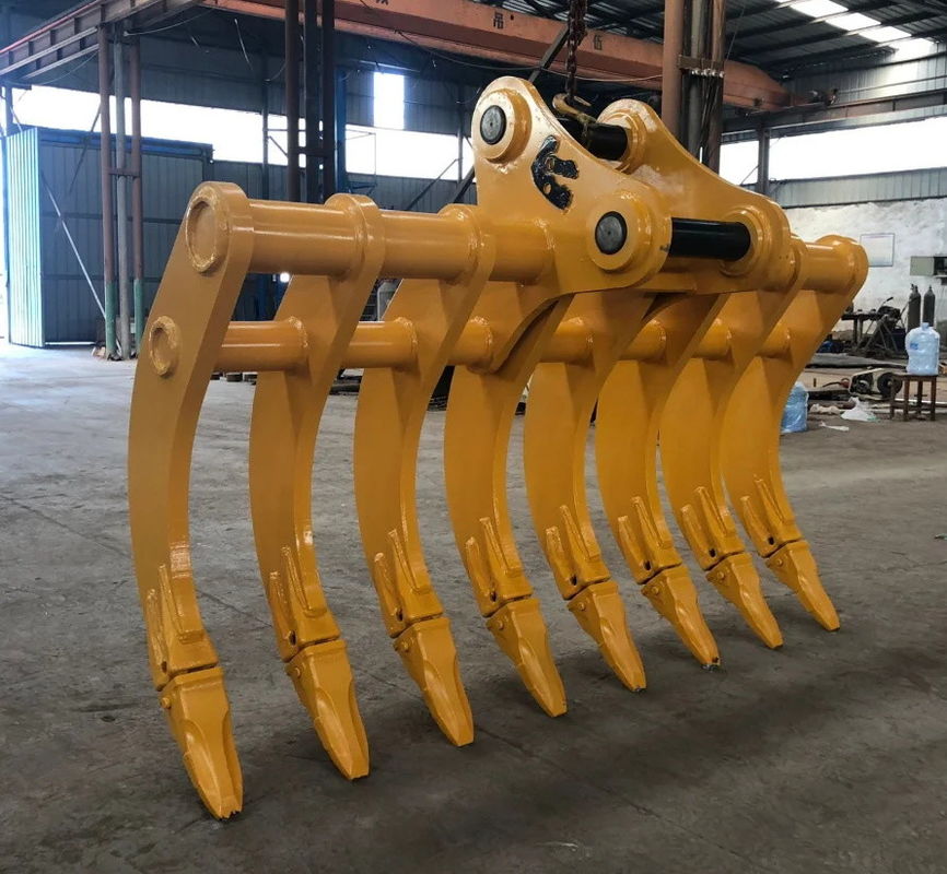 ভারী দায়িত্ব ইস্পাত Excavator Root Rake Excavator Root Removal এর জন্য এক্সক্যাভেটর র্যাক সংযুক্তি