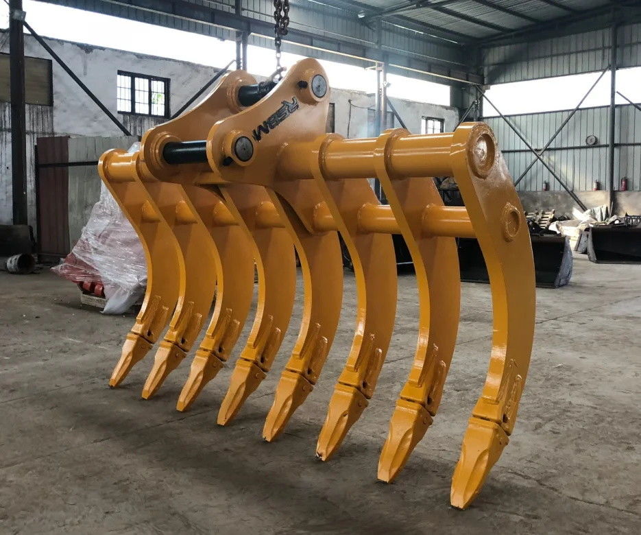 ভারী দায়িত্ব ইস্পাত Excavator Root Rake Excavator Root Removal এর জন্য এক্সক্যাভেটর র্যাক সংযুক্তি