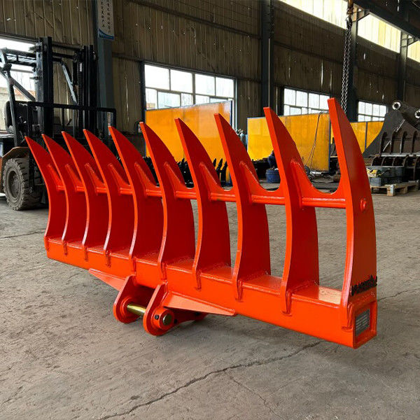 250 পাউন্ড শিপিং ওজন Excavator Root Rake with Curved Teeth সংলগ্ন মার্কিন যুক্তরাষ্ট্র